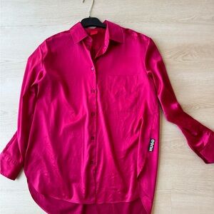 HUGO Fuchsia Long-Sleeve Shirt